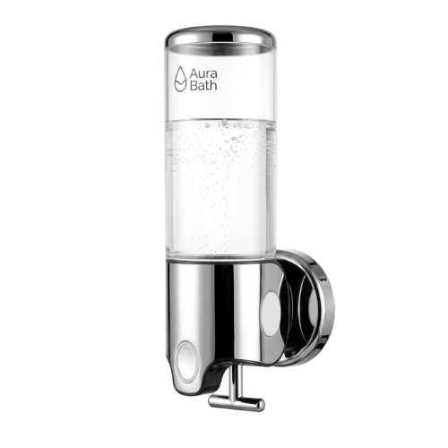 Aura Bath Duvara Monte Sıvı Sabunluk & Şampuan Dispenseri - Şeffaf - 500 ml